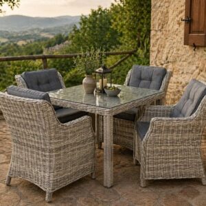 BALI 100 x 100cm 4 Seat Dining Set